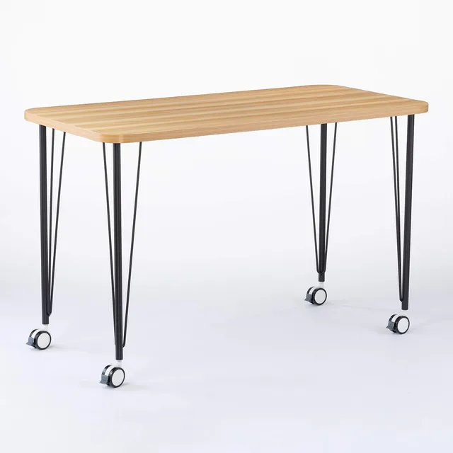 Sklum Nâpe Scrivania con Ruote Nero 120 cm