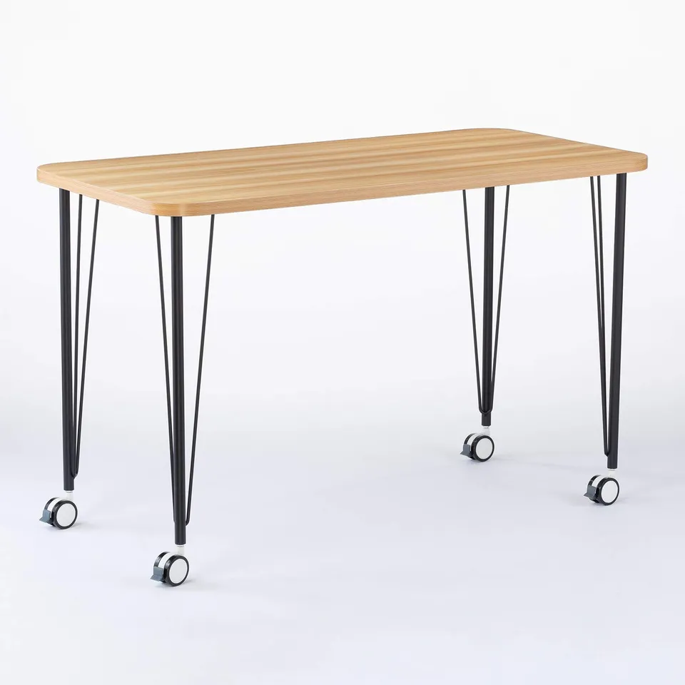 Sklum Nâpe Scrivania con Ruote Nero 120 cm