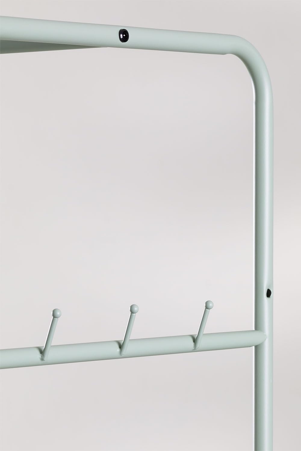 Sklum Safra Appendiabiti con Ruote 2 Ripiani Celadon Ferro