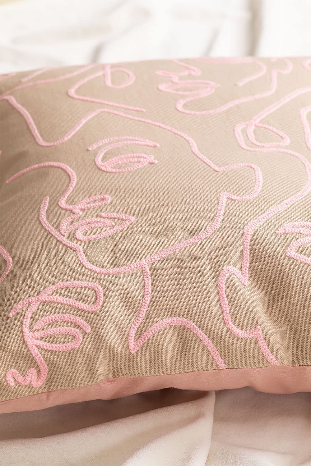 Sklum Neis cuscino cotone 45x45 cm rosa beige