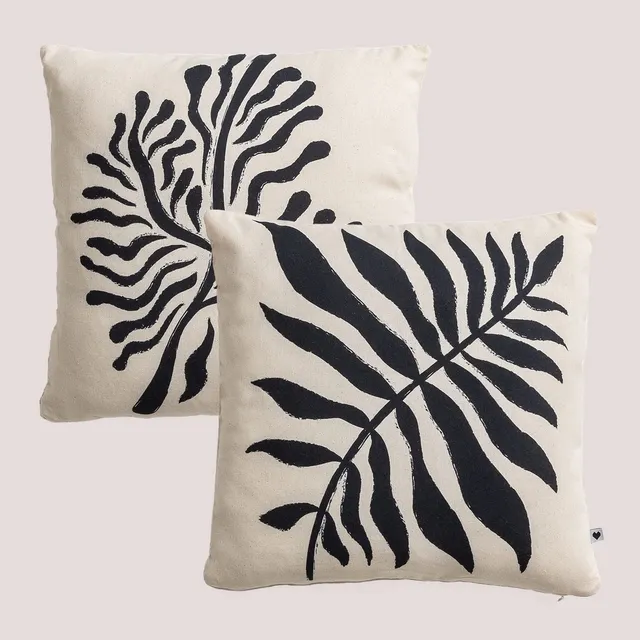 Sklum Natury Style set 2 federe cotone beige 45x45
