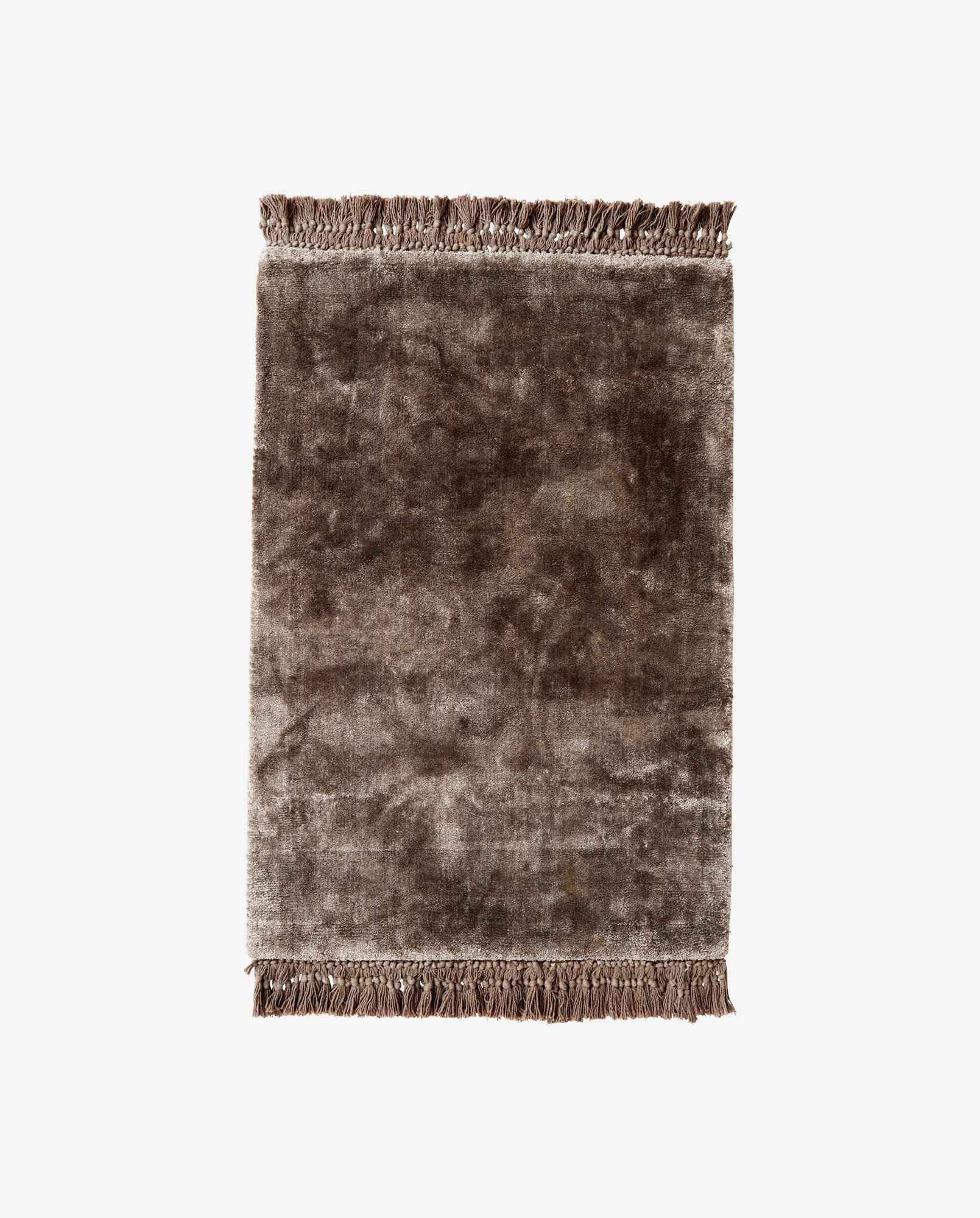 Bambua Noble tappeto 160x240 grigio caldo con frange