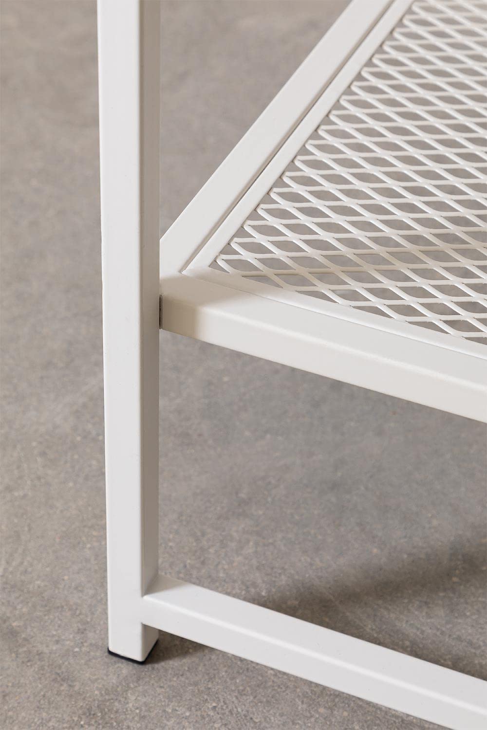 Sklum Thura Tavolino Quadrato Bianco 51 cm Acciaio