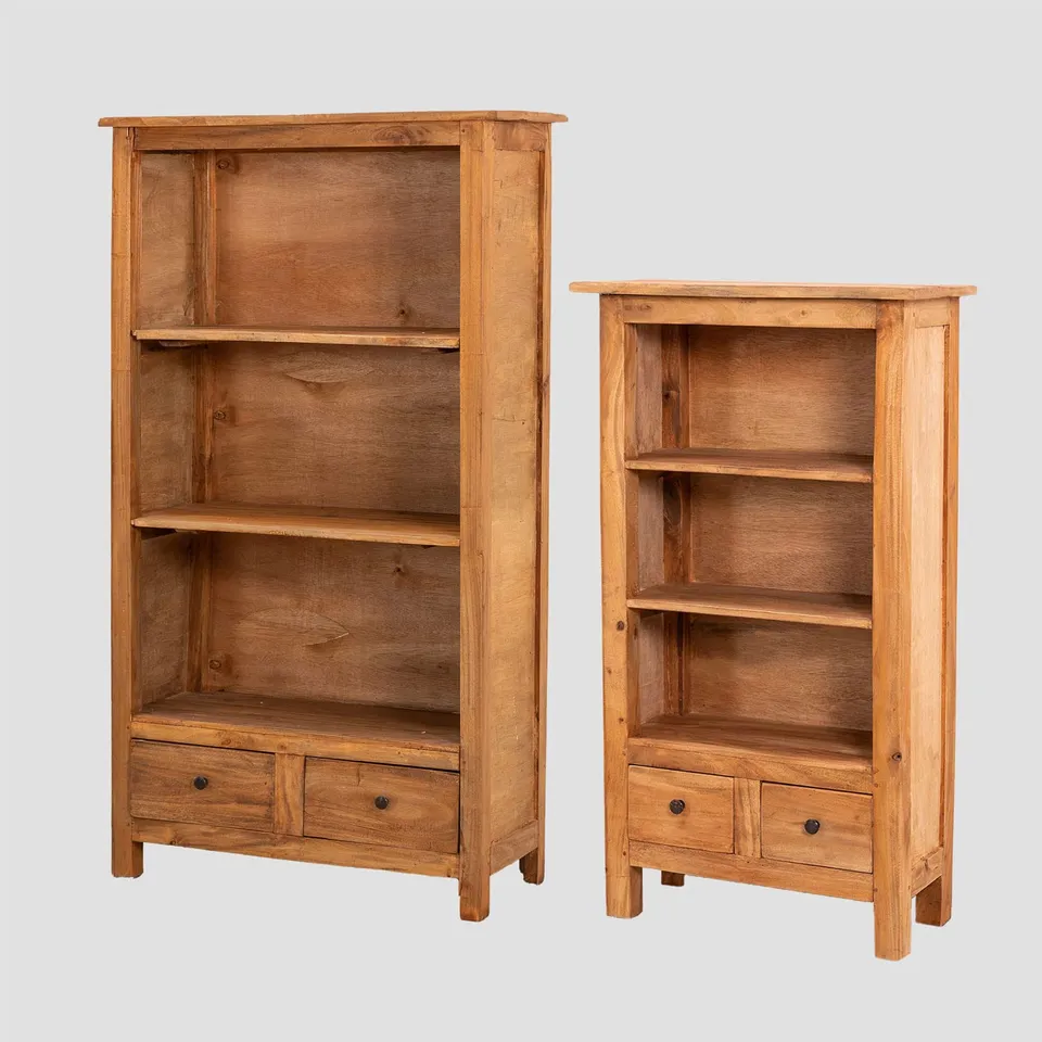 Sklum Jara set 2 librerie legno riciclato con ripiani