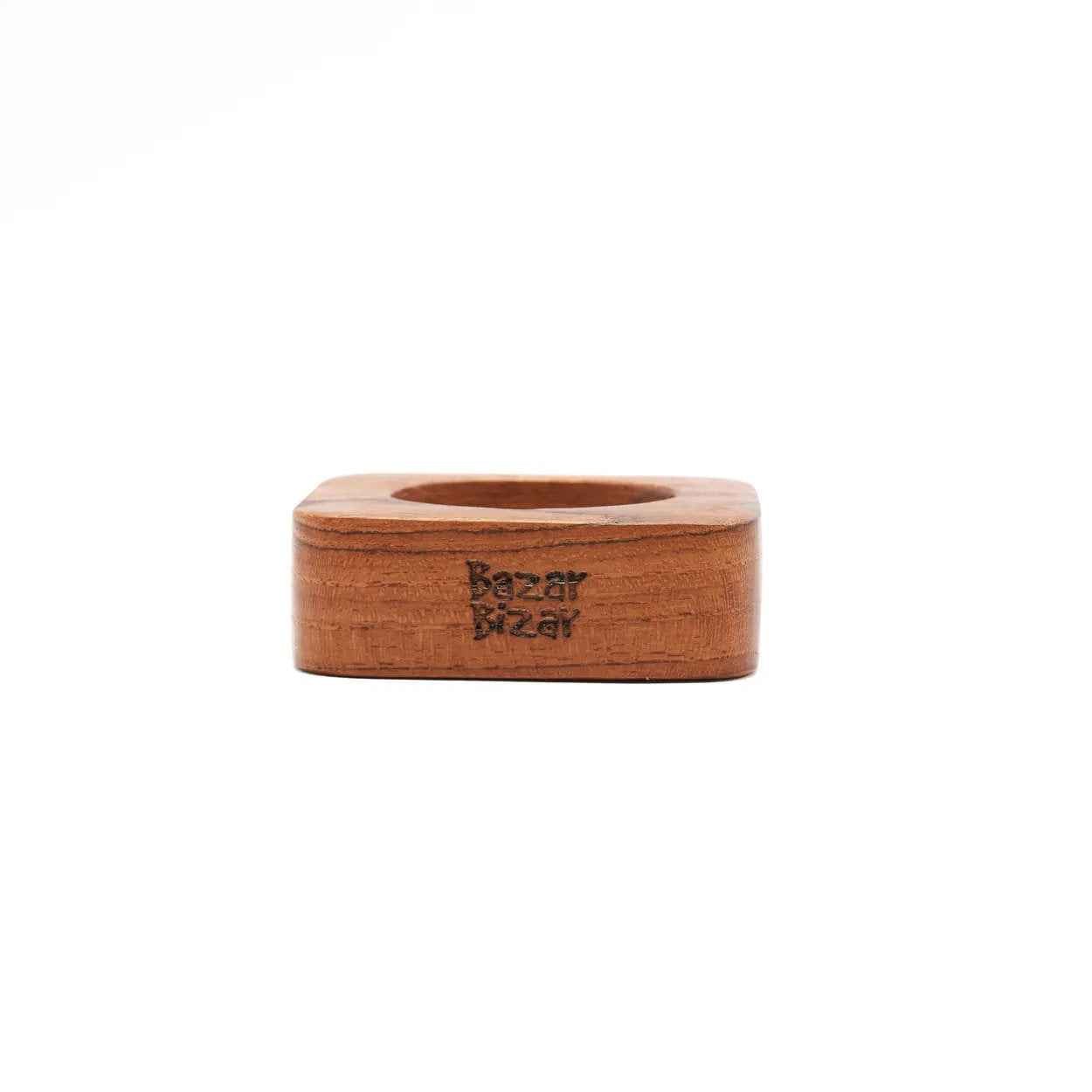 Bambua Teak Root portatovaglioli legno set 4 pezzi