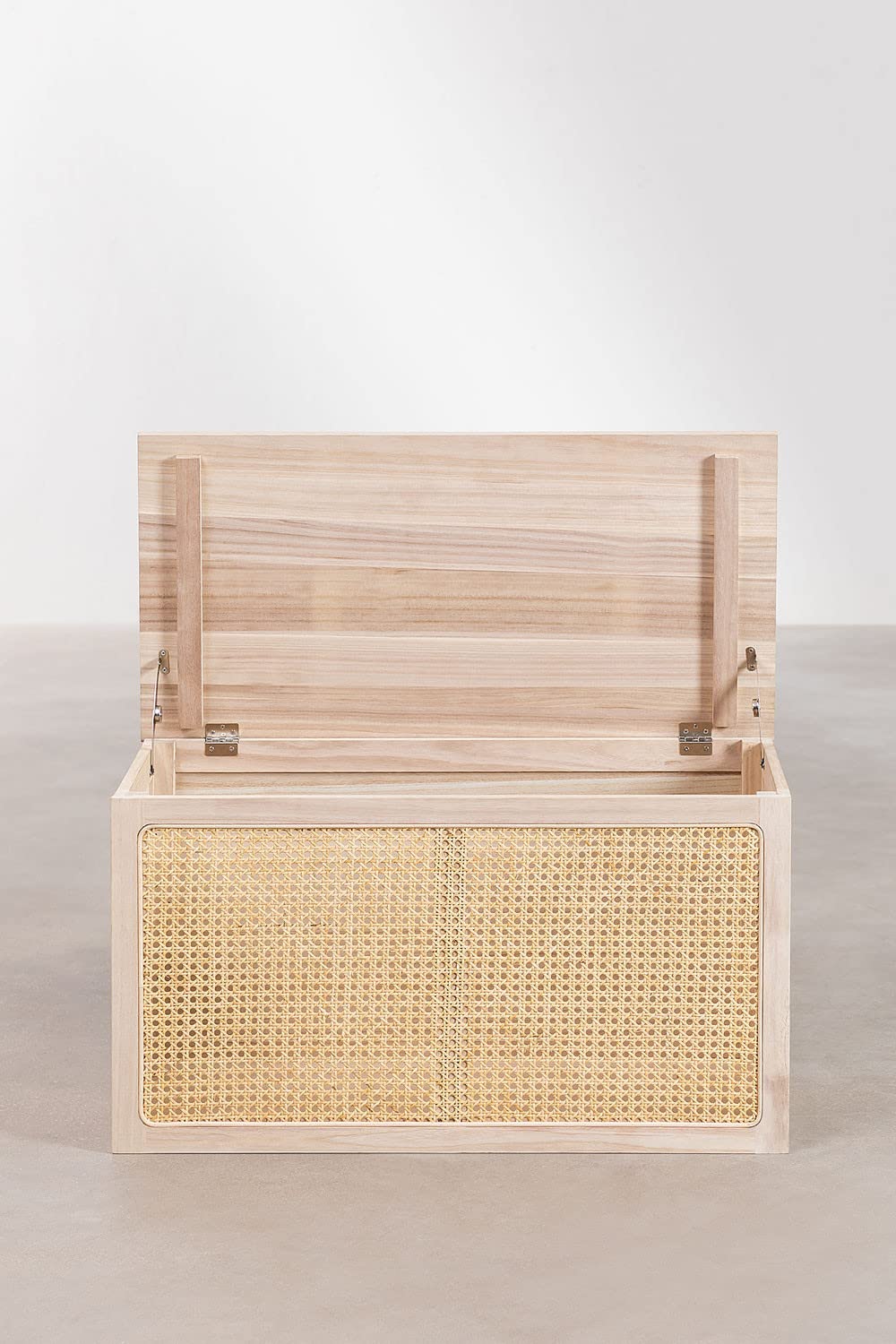 Sklum Ralik baule 80 cm in rattan e legno