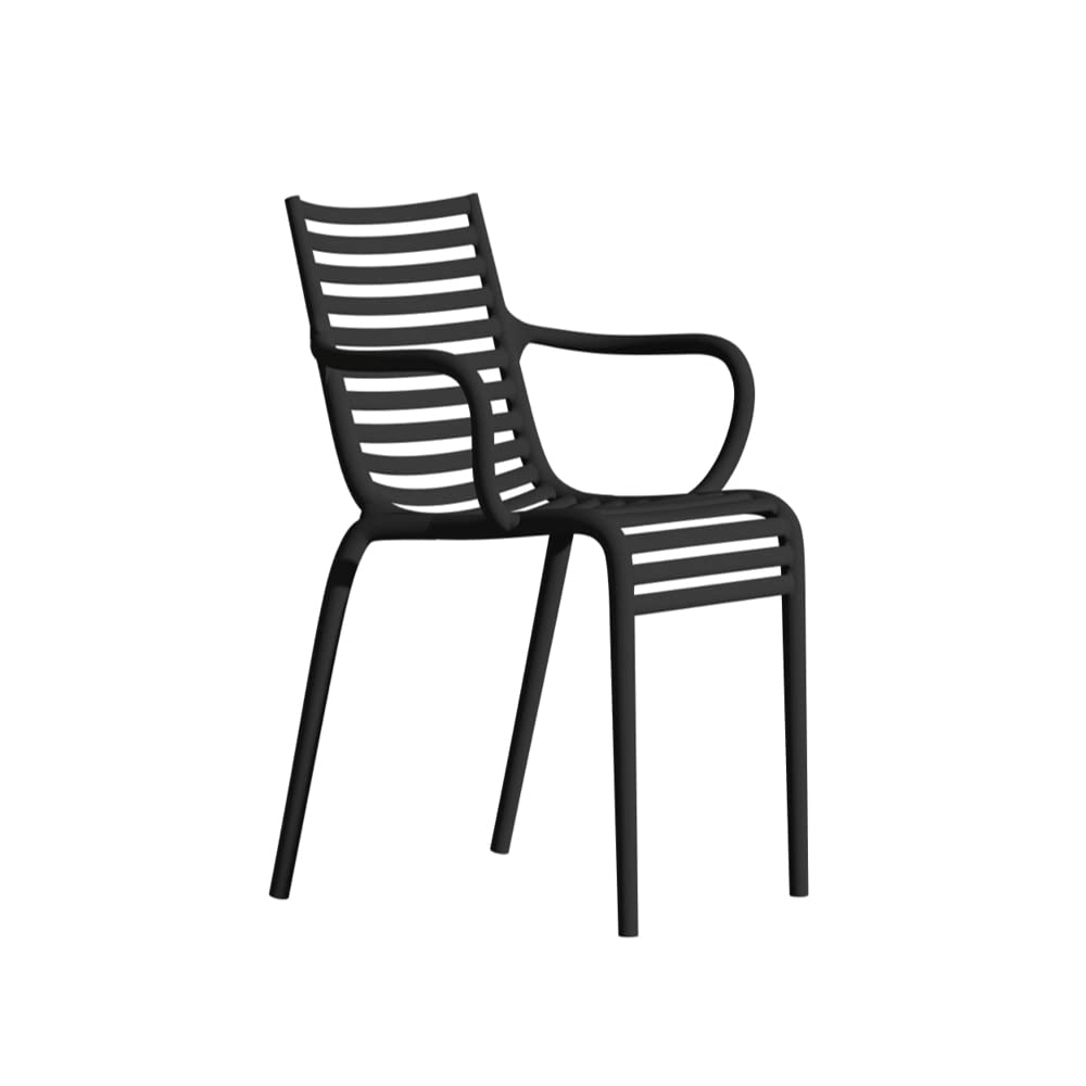 Driade Pip-e poltroncina grigio scuro impilabile