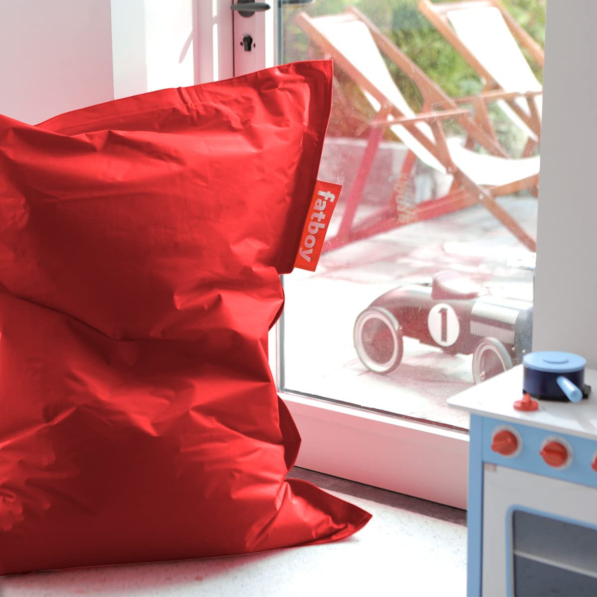 Fatboy Original poltrona sacco rossa impermeabile
