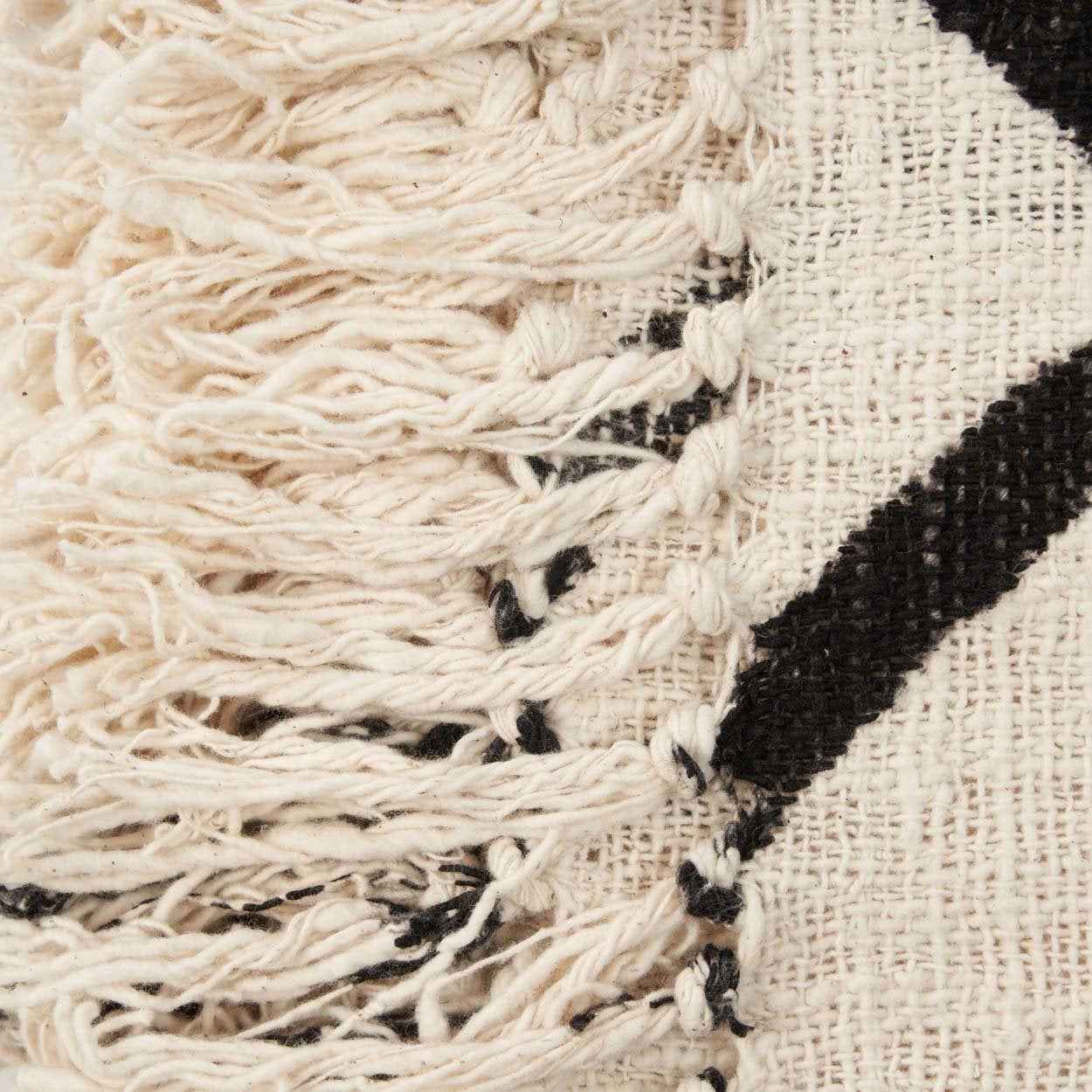 Bambua Evil Eye plaid cotone nero naturale letto