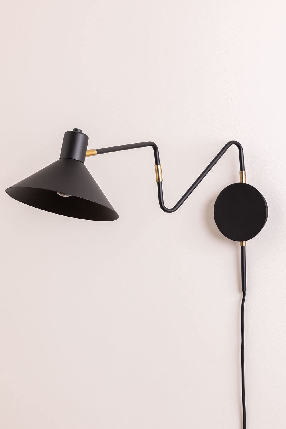 Sklum Lizz lampada da parete nera snodabile E14