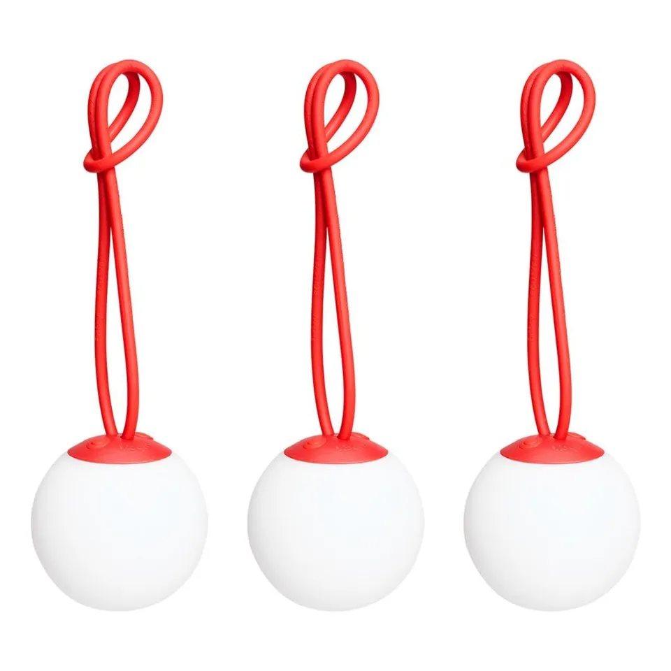 Fatboy Bolleke Mini Lampada LED 3pz Rossa Dimmerabile