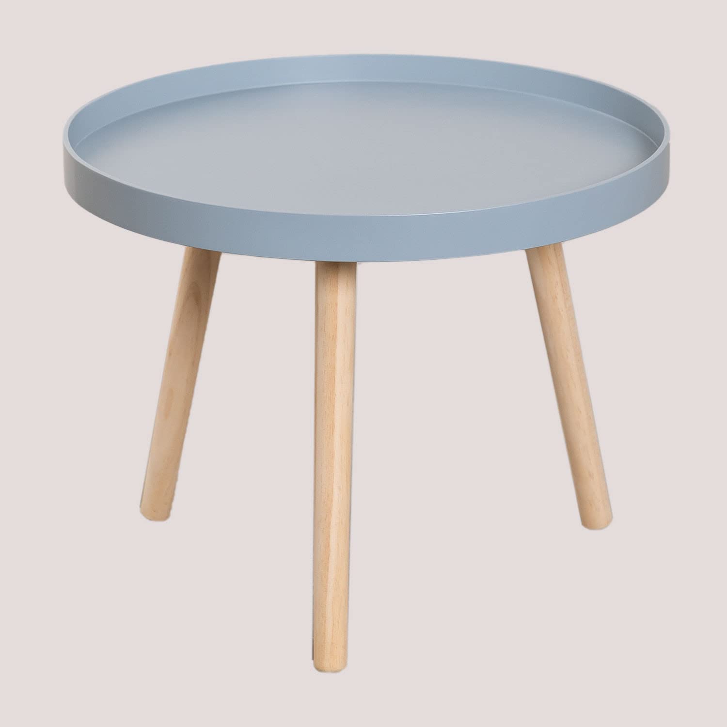 Sklum Sigma tavolino rotondo legno Ø50 grigio gambe pino