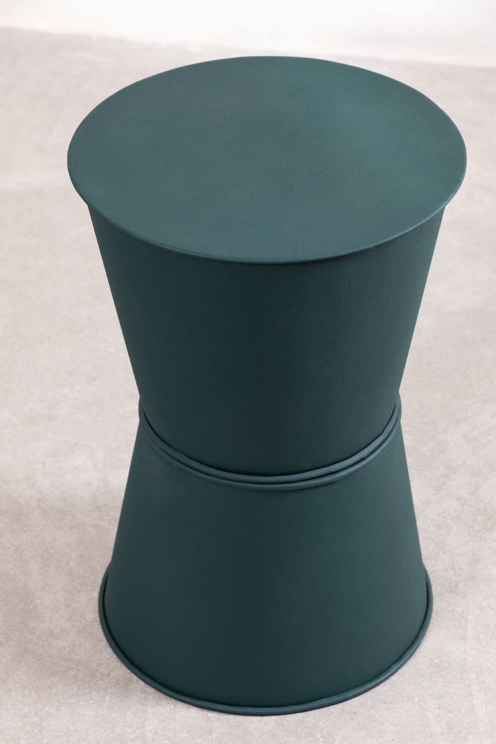 Sklum Albi tavolino rotondo Ø33 cm blu turchese in ferro