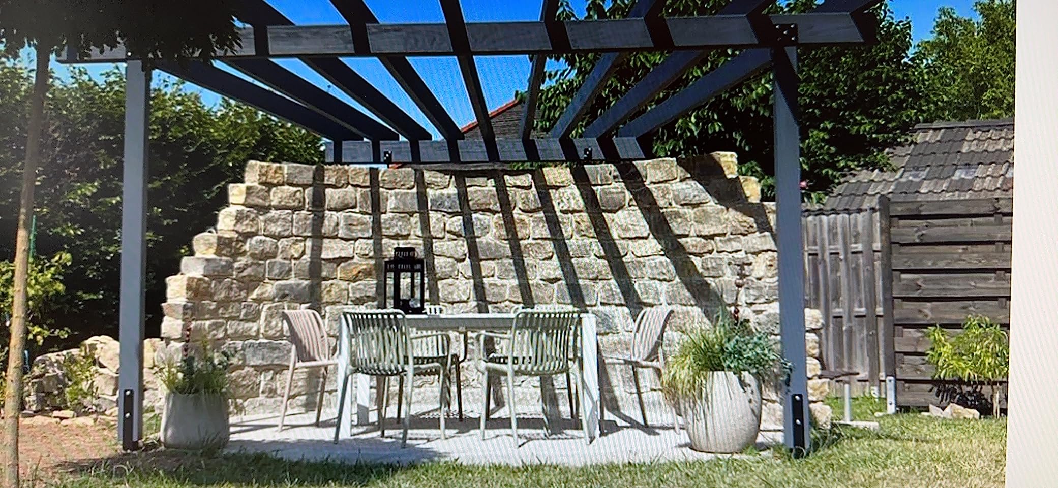 Sklum Wendell sedie giardino impilabili celadon 4 pezzi