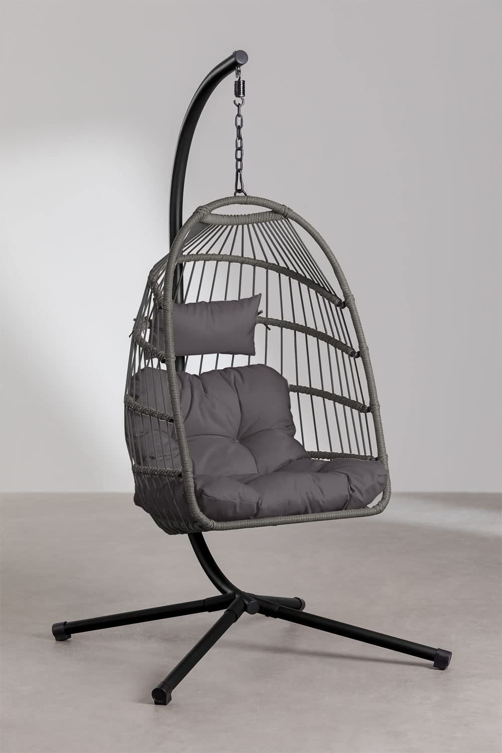 Sklum Anoop poltrona pensile da giardino con base e cuscino