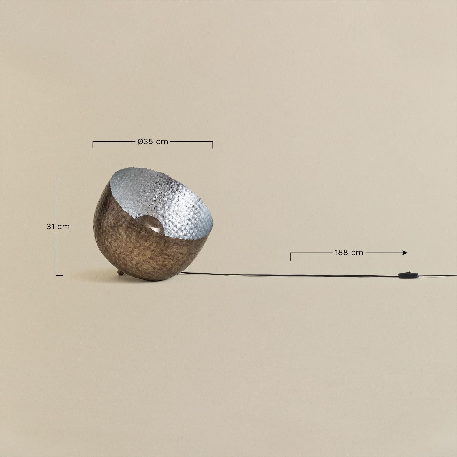 Sklum Bolh lampada da terra cromata acciaio
