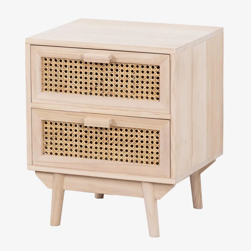 Sklum Ralik comodino legno paulownia 2 cassetti