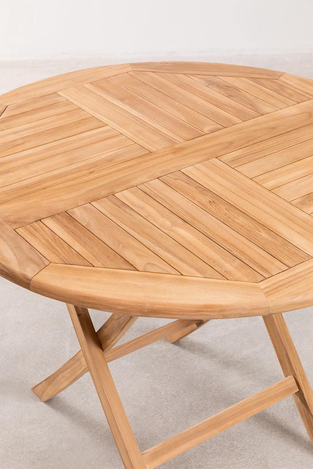 Sklum Pira tavolo giardino teak Ø100 pieghevole