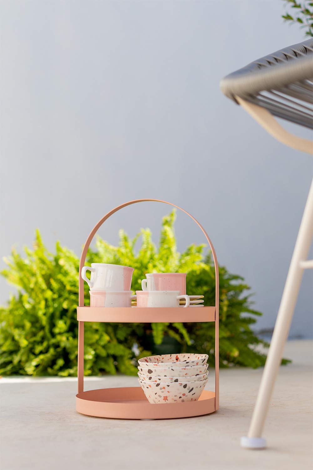 Sklum Chell vassoio decorativo acciaio rosa Ø25 cm