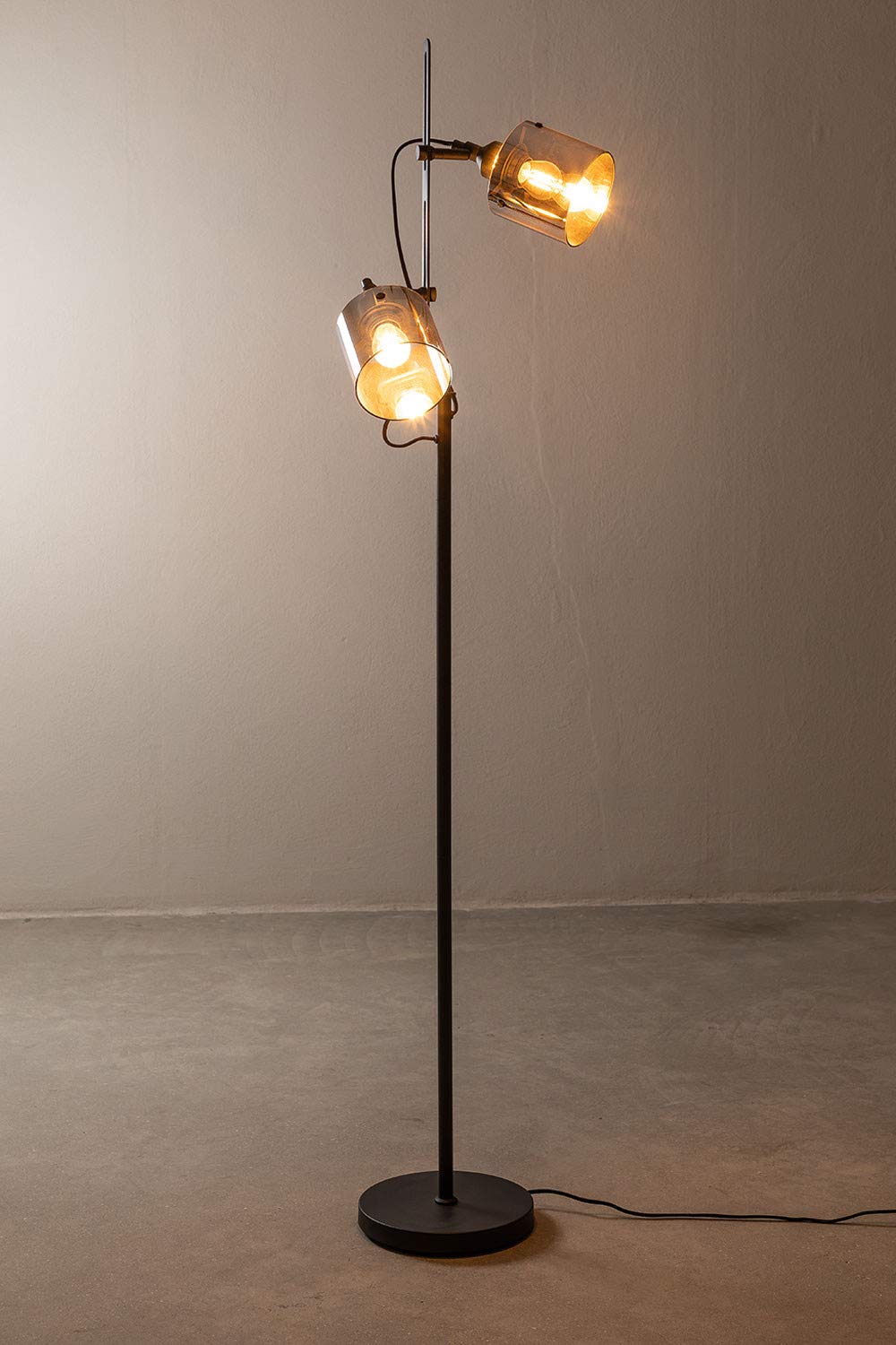 Sklum Krom lampada da terra nero E27 169 cm