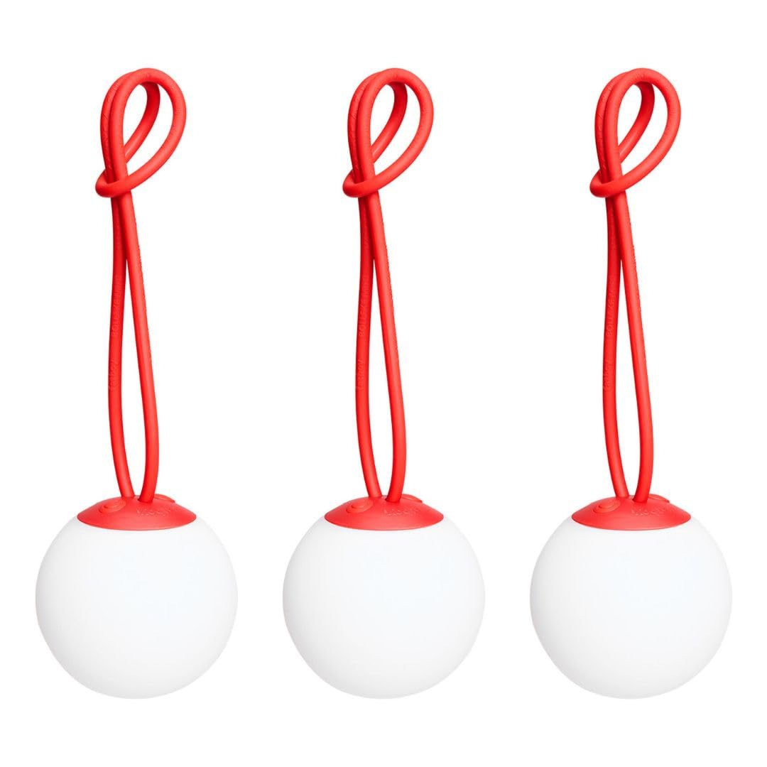 Fatboy Bolleke Mini Lampada LED 3pz Rossa Dimmerabile