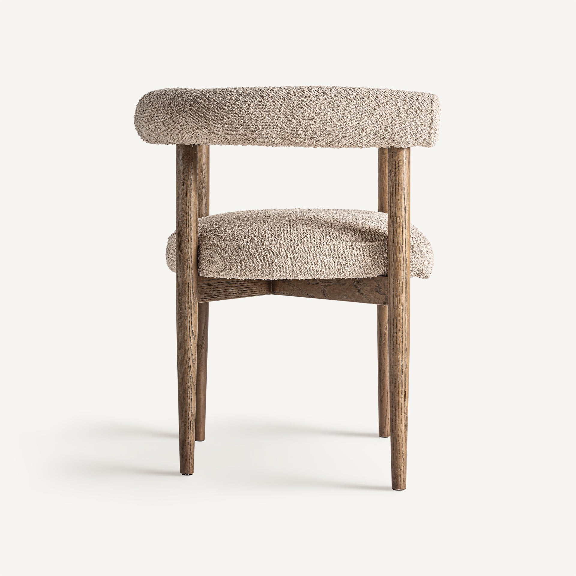 Bambua Bullay sedia bouclé legno frassino