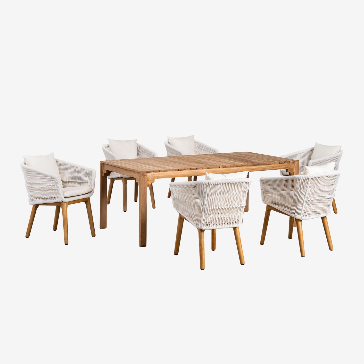 Sklum Donal Barker set tavolo giardino 200x100 6 sedie