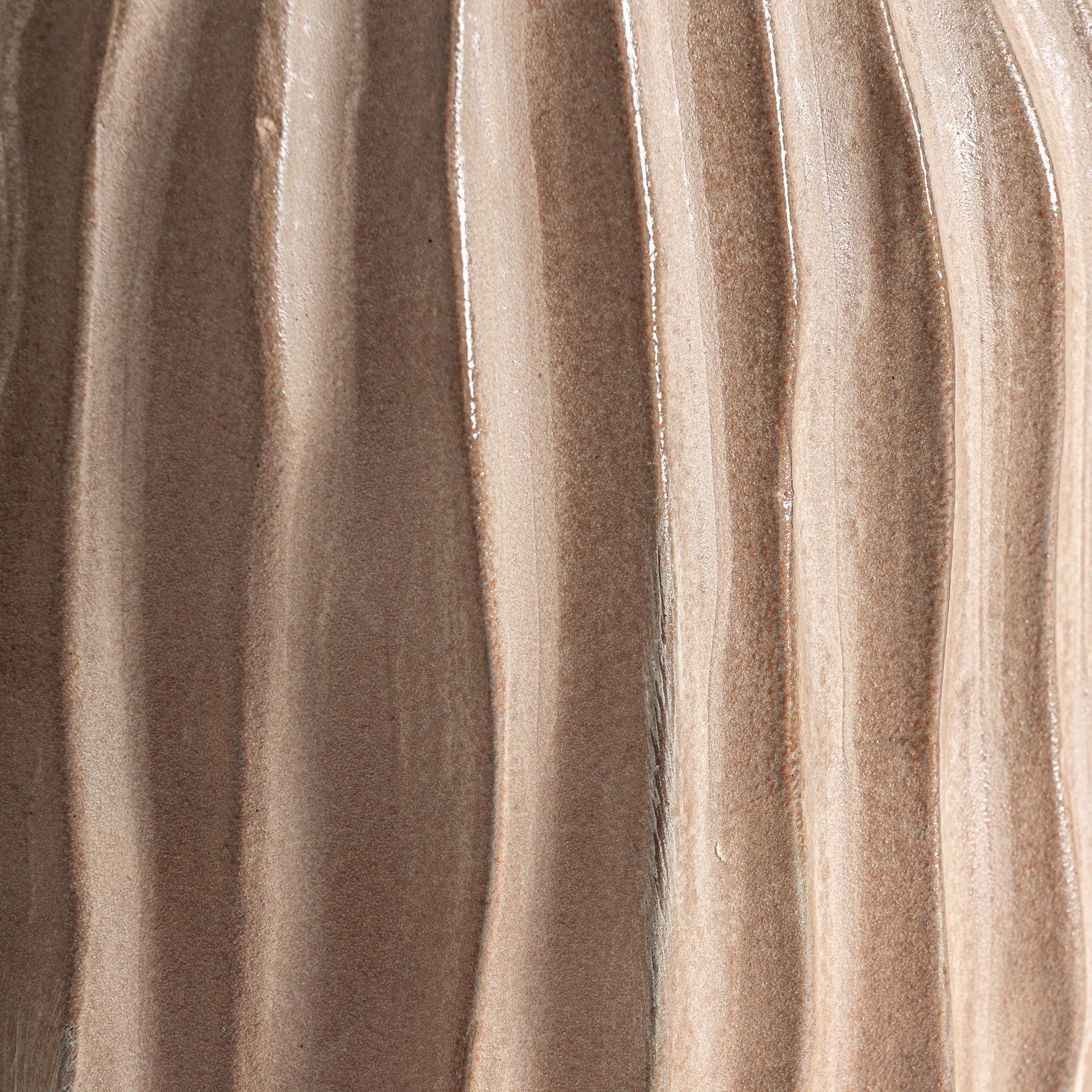Bambua Lais vaso ceramica taupe costoluto