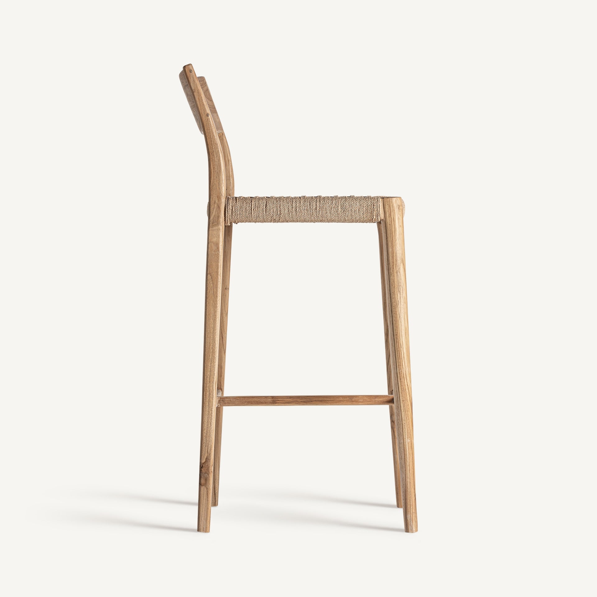 Bambua Caen sgabello bar 108 teak paglia