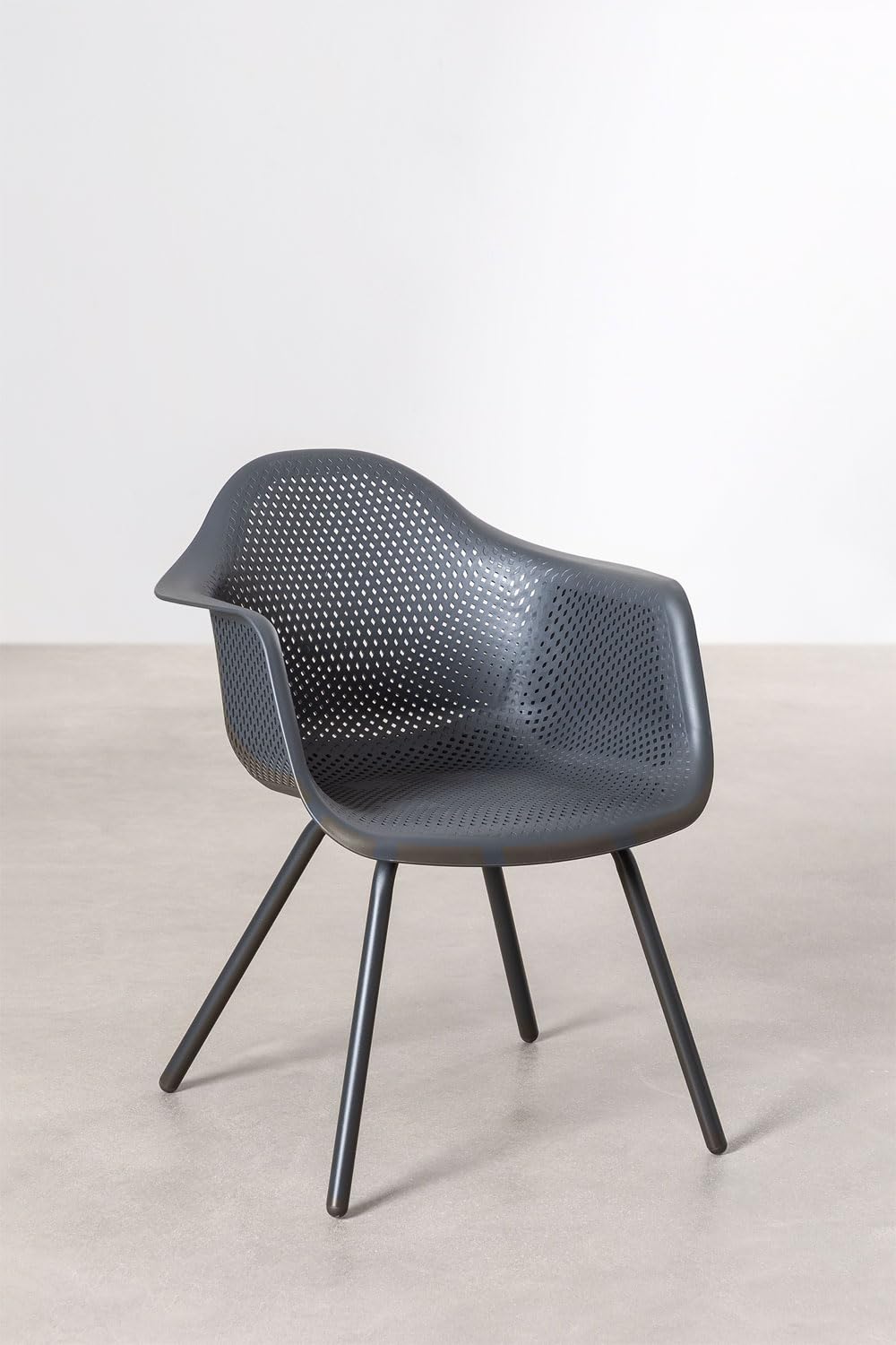 Sklum Adel sedia con braccioli Grigio Antracite da esterno