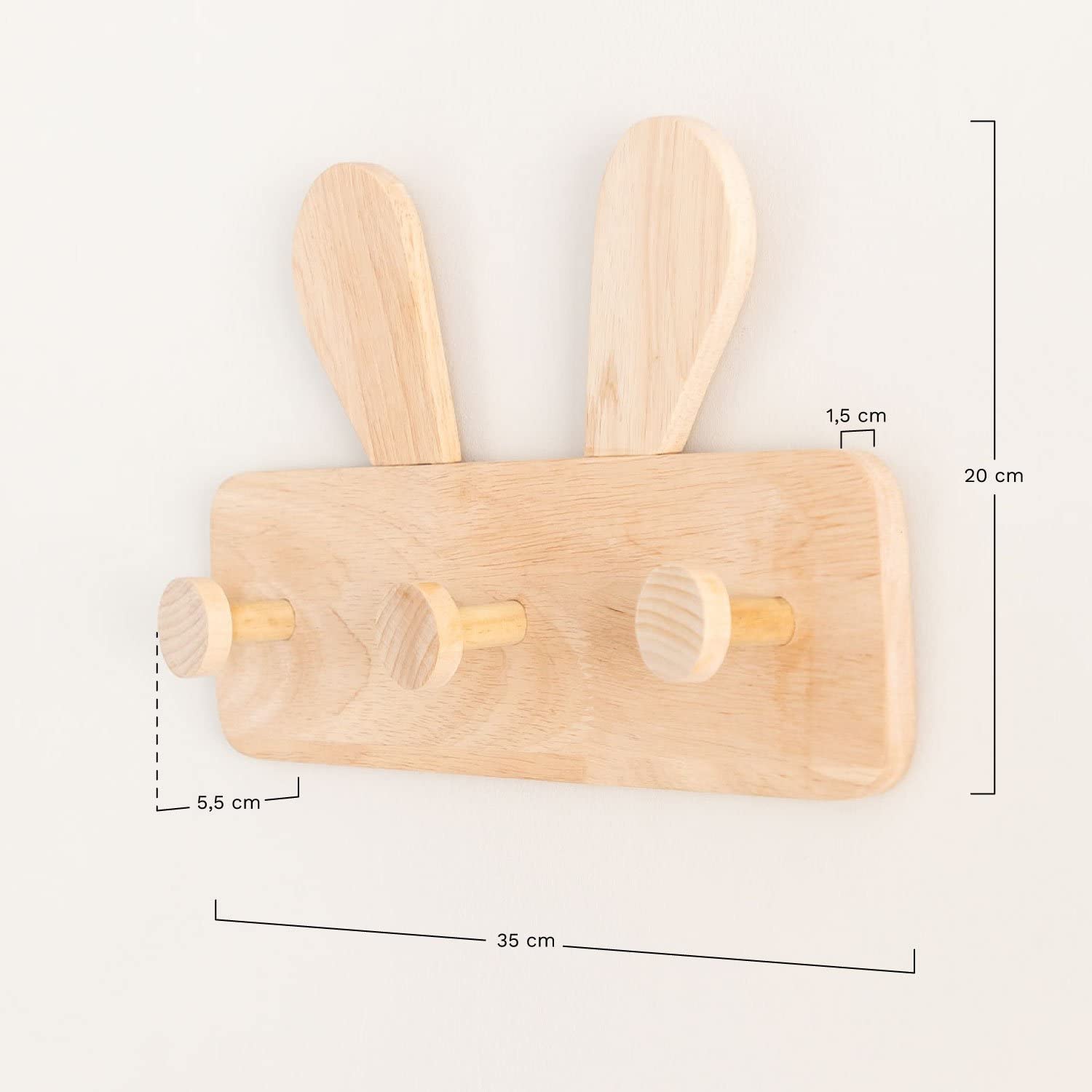 Sklum Buny Style appendiabiti parete legno coniglio