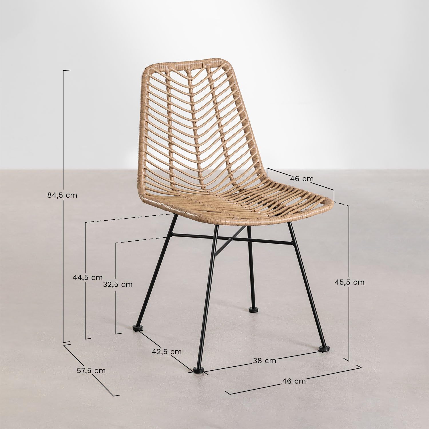 Sklum Gouda Sedia da Giardino Natural in Rattan Sintetico