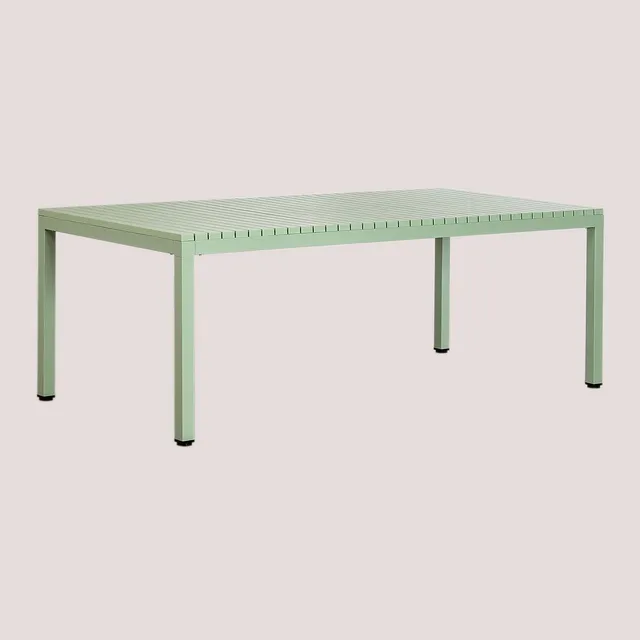 Sklum Marti tavolo da giardino alluminio 210x100 celadon