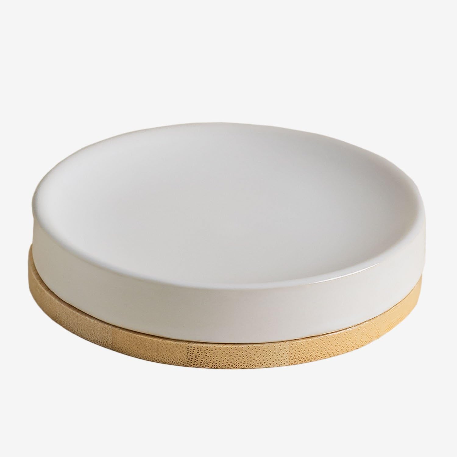 Sklum Elvan portasapone ceramica e bambù