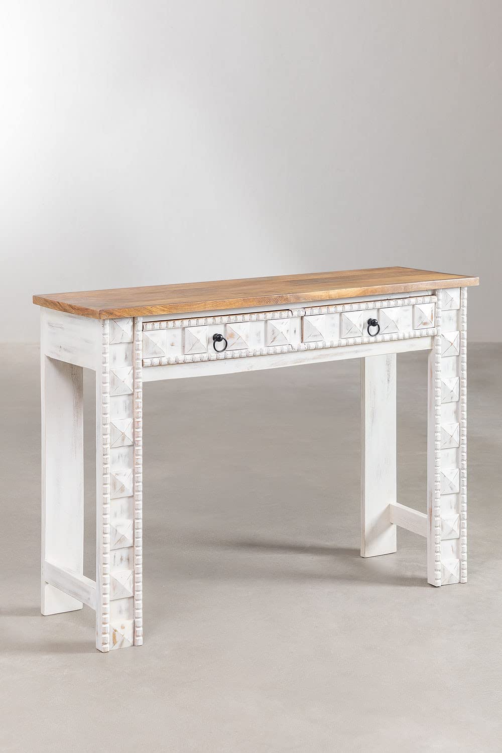 Sklum Kanat mobile ingresso legno mango bianco 120 cm