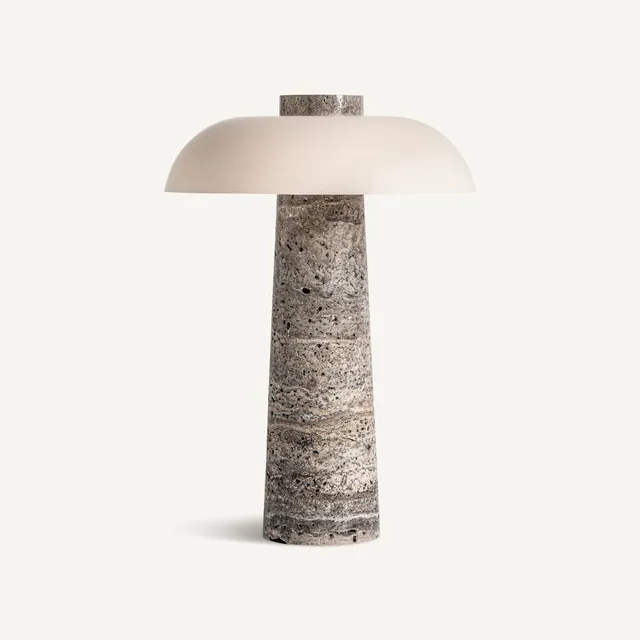 Bambua Cendra lampada da tavolo travertino crema