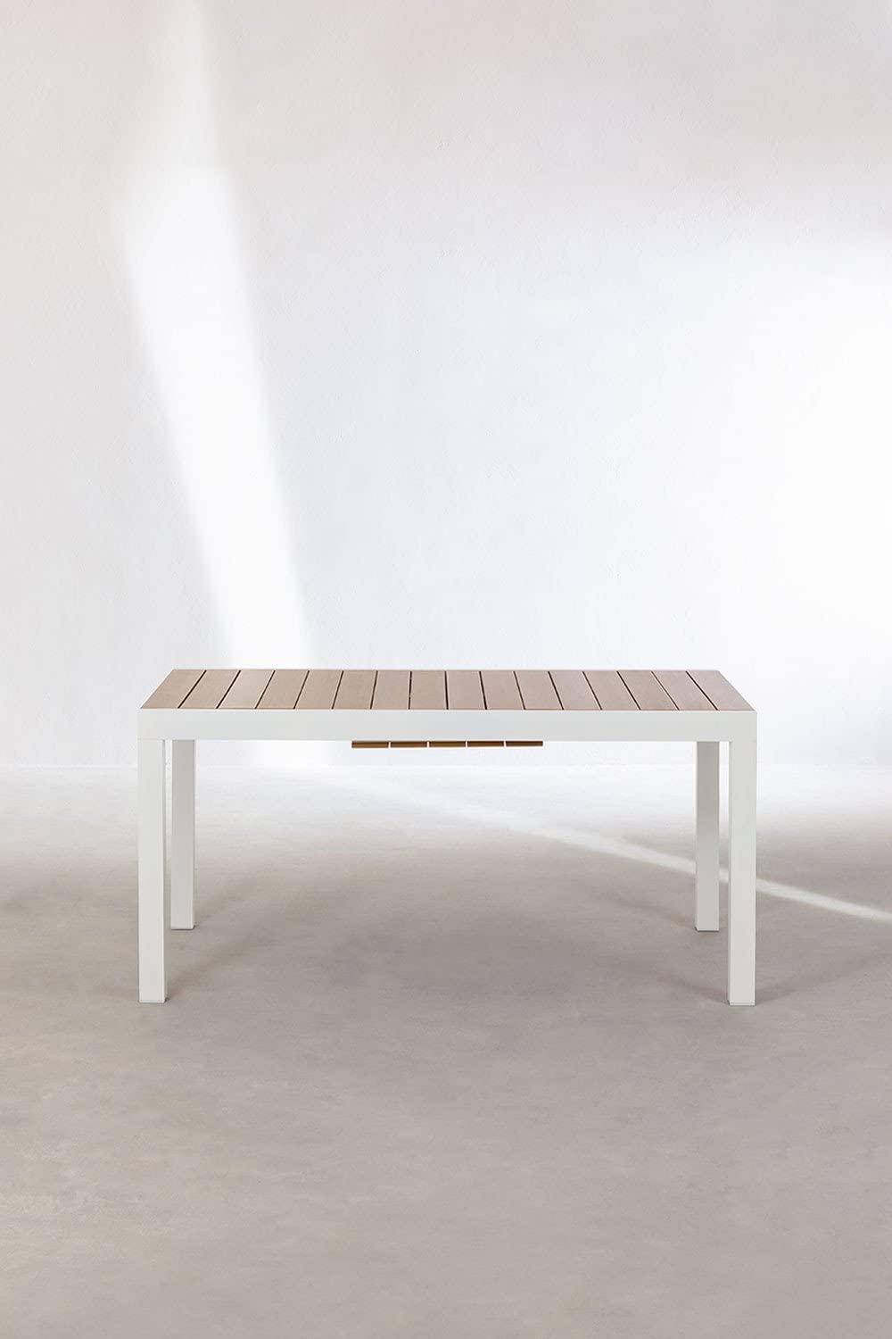 Sklum Saura 150-197x90 cm tavolo giardino allungabile bianco