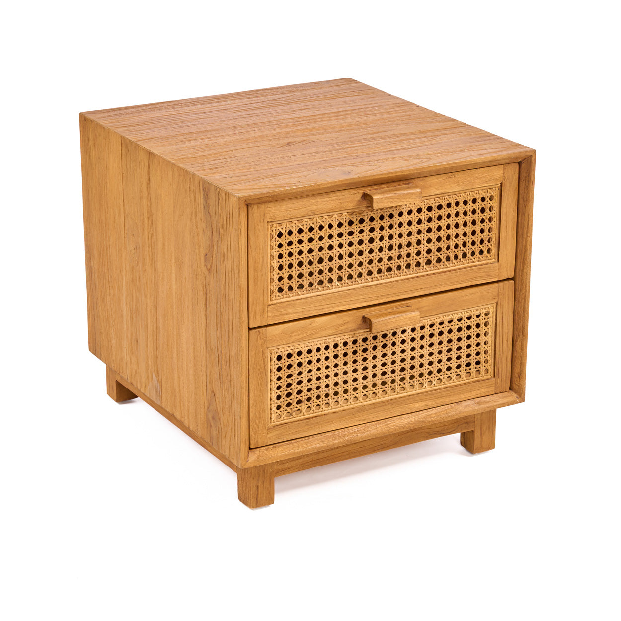 Bambua Harmony comodino naturale teak e rattan
