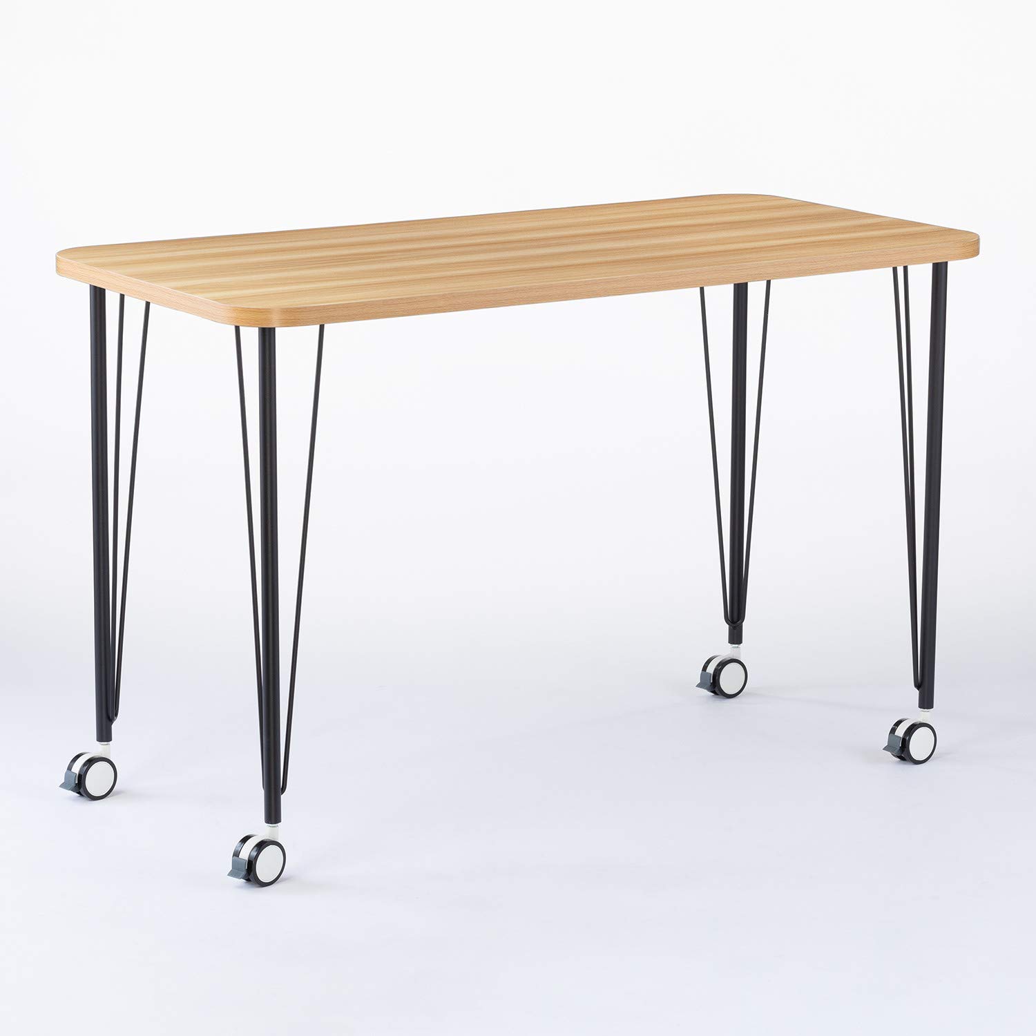 Sklum Nâpe Scrivania con Ruote Nero 120 cm