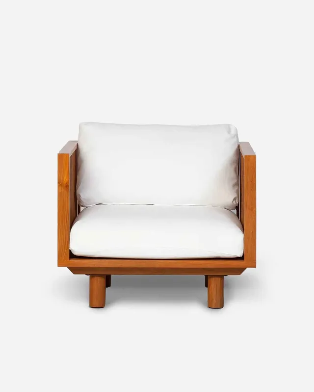 Bambua Toprak divano esterno teak 1 posto