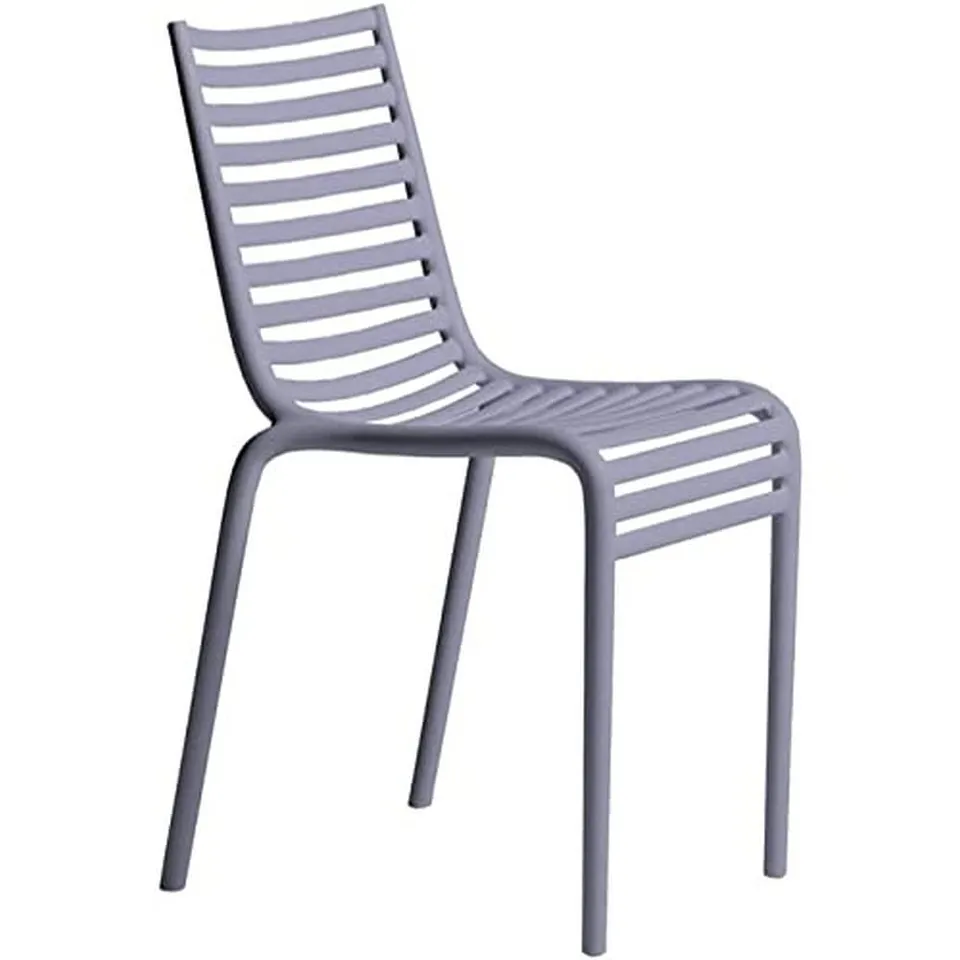 Driade Pip-e sedia grigio lavanda impilabile da esterno