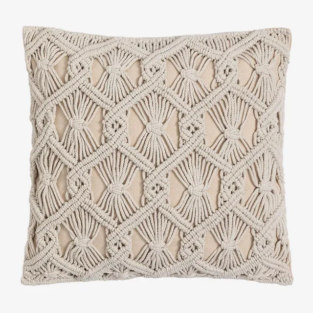 Sklum Istar cuscino quadrato macramè 45x45 cm cotone