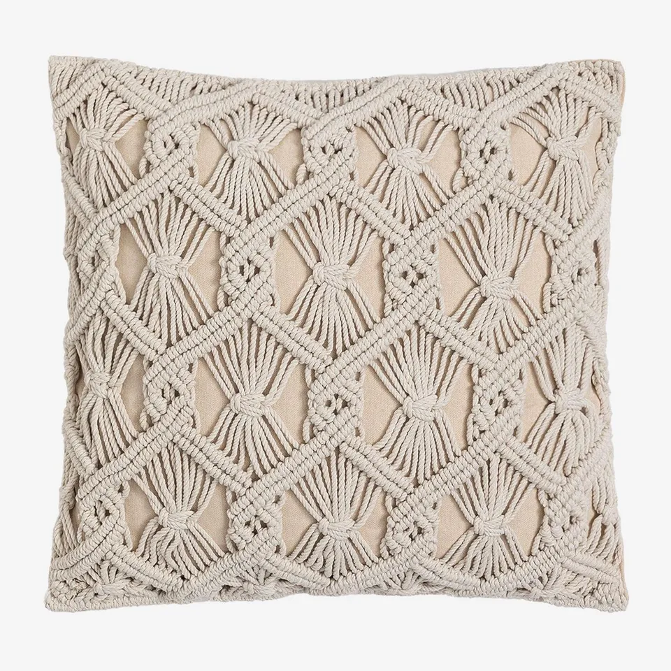 Sklum Istar cuscino quadrato macramè 45x45 cm cotone