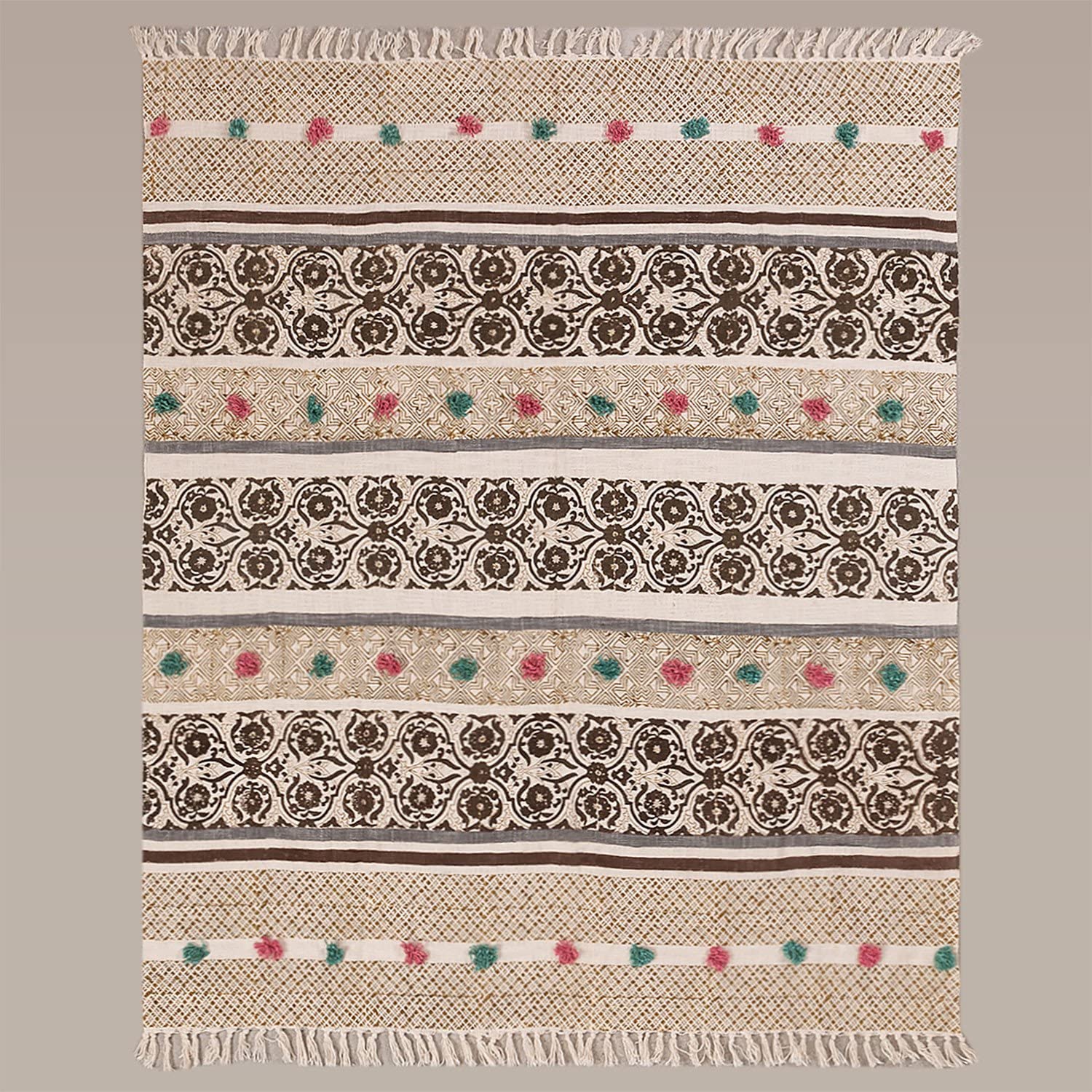 Sklum Betsi Plaid Coperta Cotone Multicolor 126x150 cm