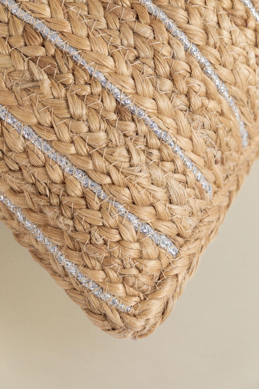 Sklum Justin cuscino in iuta quadrato naturale boho