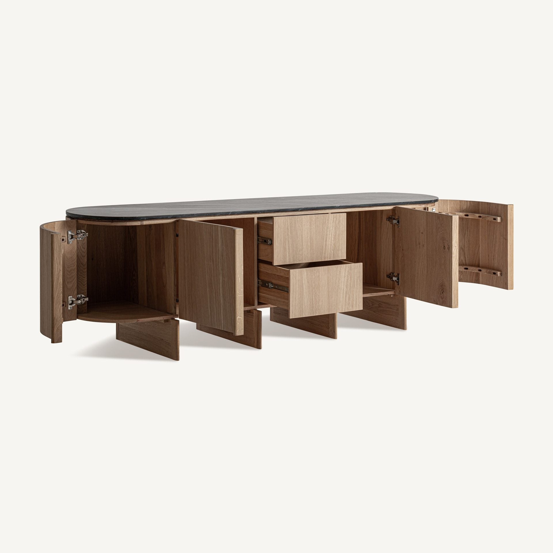 Bambua Nara madia 240 cm rovere e marmo
