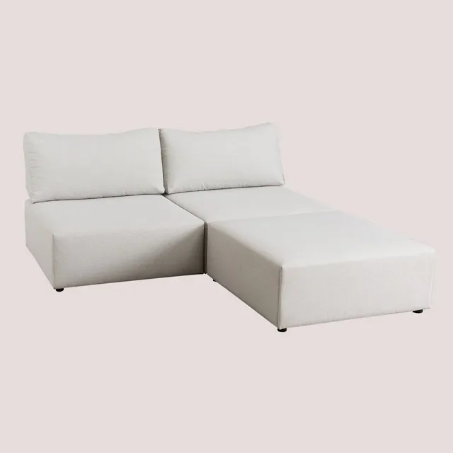 Sklum Kata divano componibile 2 pezzi con pouf