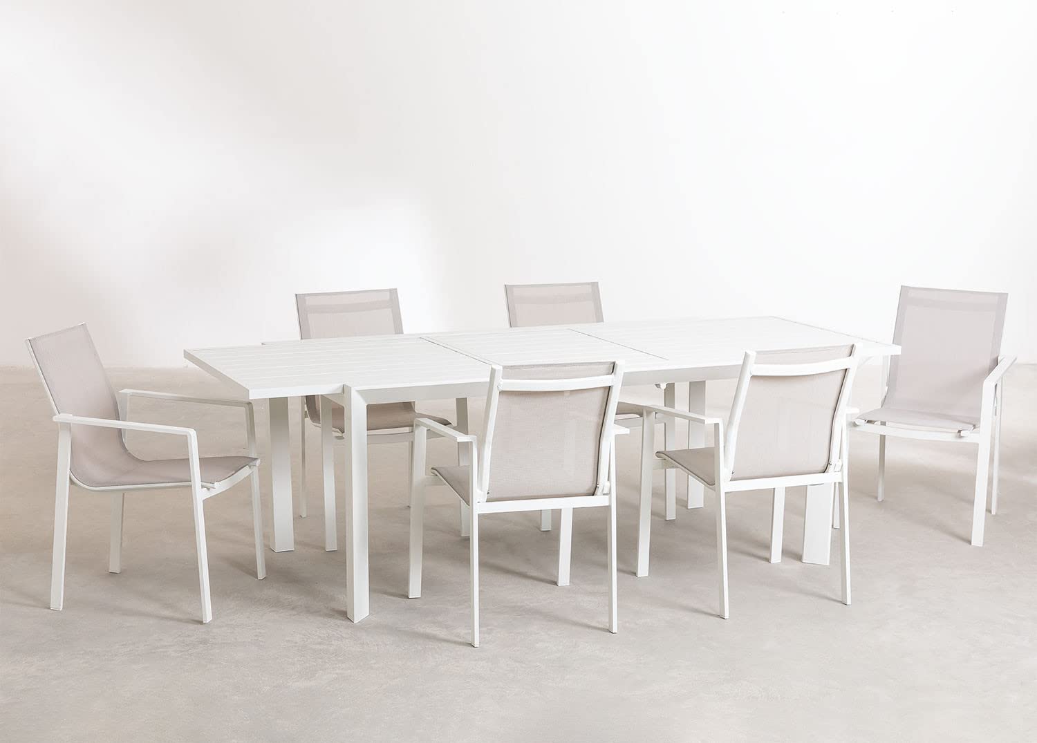 Sklum Starmi Eika Set da Giardino 180-240 cm Bianco