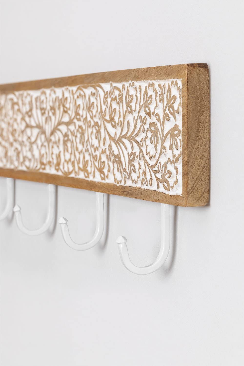 Sklum Bouran appendiabiti parete mango 70 cm 5 ganci metallo