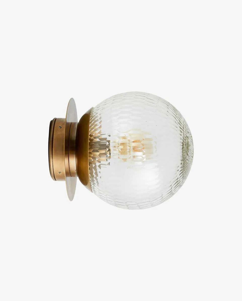 Bambua Zeus lampada da parete esterno ottone dorato